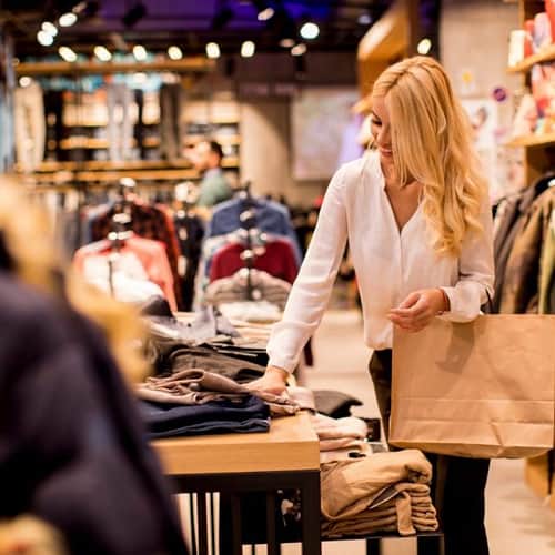 Woman with shopping bags